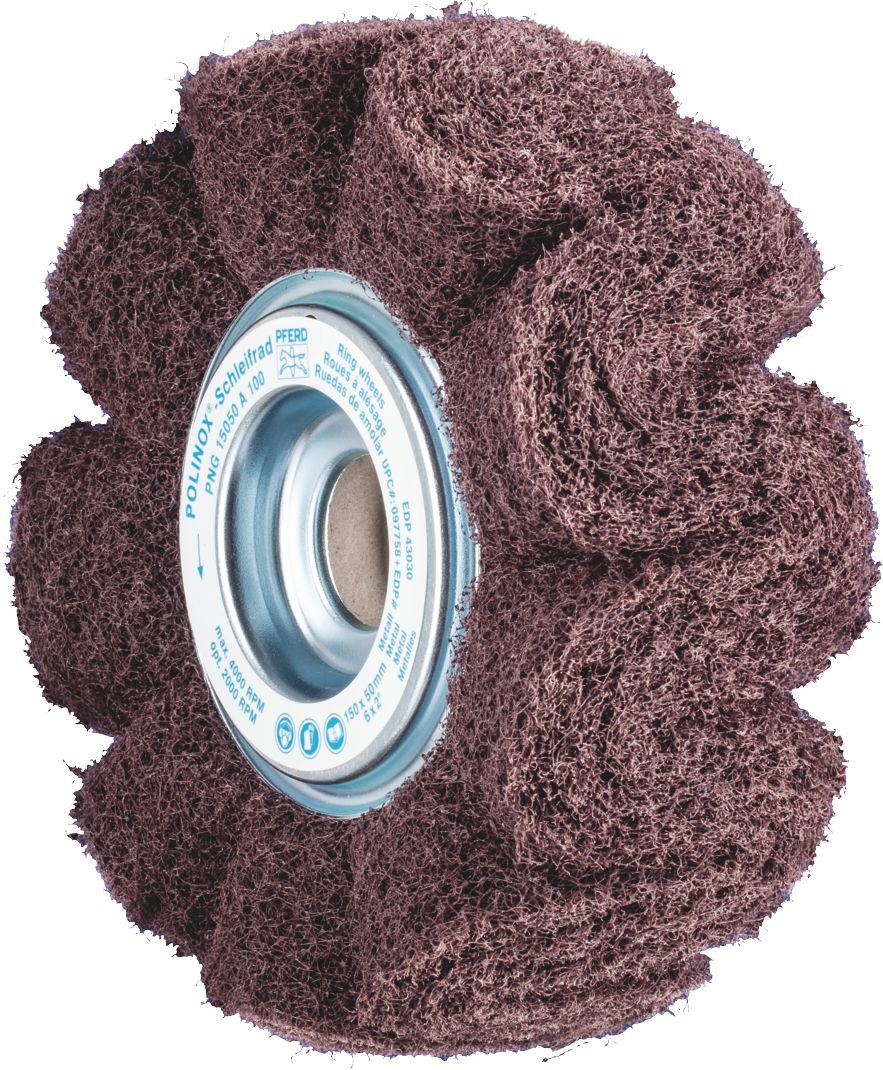 PFERD POLINOX RING WHEEL PNG ALUM OXIDE 150 X 50MM 100 GRIT